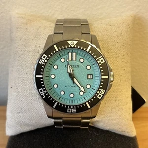 Citizen Urban Mechanical Aqua Blue Dial Automatic NJ0170-83X 100M Mens Watch - Picture 1 of 10