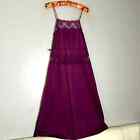 Vintage Ralph Montenero Blanche Small Purple Plum Midi Night Slip Dress women?s