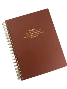 New Fringe Notesmark Cognac Brown 192 Lined Pages Luxury 10 x 7 Inch Notebook - Picture 1 of 3