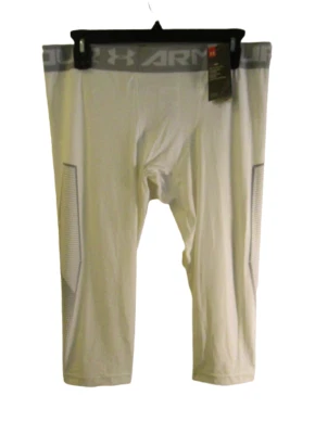 NWT Under Armour Mens HeatGear Graphic 3/4 Leggings 3XL White - Image 1 of 2