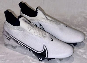 NIKE Vapor Edge Elite 360 Flyknit White Black TD Football Cleats Mens 11 13 14.5 - Picture 1 of 10