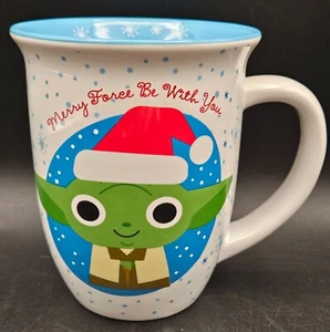 Mandalorian Star Wars Baby Yoda "Merry Force Be With You" Coffee Mug 16 oz - Picture 1 of 8