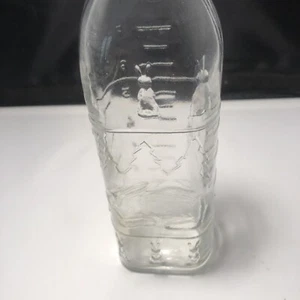 Vintage Klarglas 8 Unzen Baby Wimpel Flasche geprägt Hase Kaninchen, Babyflasche - Bild 1 von 14
