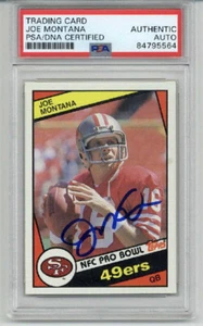 JOE MONTANA SIGNED AUTO 1984 TOPPS #358 SAN FRANCISCO 49ERS RARE PSA/DNA - Picture 1 of 2