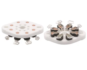 2x GZC8NS 8Pin Tube Socket Ceramic EL34 KT88 6L6GC  - Picture 1 of 2