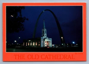 Postkarte Vintage Missouri St Louis Gateway Bogen die alte Kathedrale 4 x 6 - Bild 1 von 2