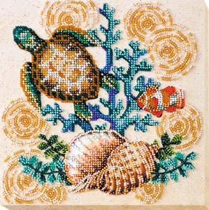 Hágalo usted mismo Kit de bordado de cuentas "Merpeople" 7.9"x7.9" / 20.0x20.0 cm, Abris Art - Imagen 1 de 7