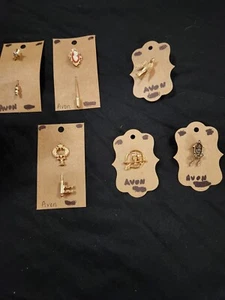 Lot of 6 Assorted AVON Brooches Pins! Bird, Owl, Star, Cameo, etc. Vintage - Picture 1 of 12