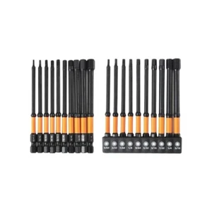 10Pcs Industrial Hex Bit Set 100mm H1.5-H8 Allen Wrenches Drill Bit 1/4inch Hex - Picture 1 of 10