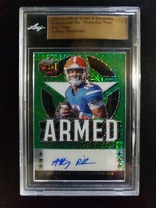 2022 Leaf Metal Draft Armed An Dangerous. Anthony Richardson 11 Mojo Green Auto