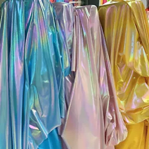 Spandex Stretch Laser Shiny Fabric Iridescent for Sport Yoga Clothes Costume Sew - Picture 1 of 17