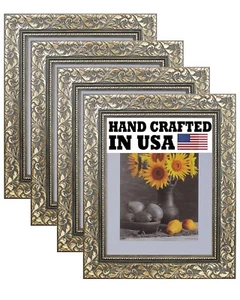 4-Pack Custom Picture Poster Frame 3-3/8" Gray Classic 16x20 24x36 1743WK-A-19 - Picture 1 of 9
