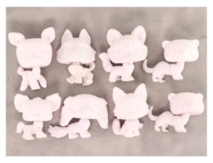 LPS Custom White Base Molds 8pcs Deer Ferret Fox Spaniel Chihuahua Husky Wolfcat - Picture 1 of 4