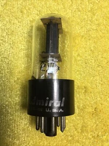 CBS (ADMIRAL) 6SN7GT AUDIO VACUUM TUBE TESTED VINTAGE BLACK PLATES A197.C - Picture 1 of 3
