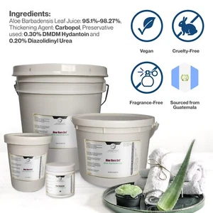 Gel de Aloe Vera - Espesado y concentrado - Puro Natural y sin diluir, Guatemala - Imagen 1 de 12