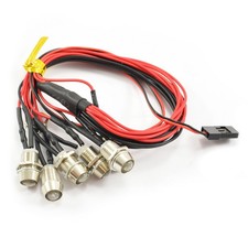 Fastrax RC Blue LED Headlights 6pk Including Mounts, Cars, Boats, Aircraft