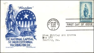 Scott 989 3 Cents Capital Staehle FDC Typed Address Blue Planty 989-9 - Picture 1 of 2