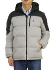 Polo Ralph Lauren Boy's Hooded Puffer Down Jacket Coat - Lt. Grey/Black -