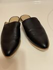 Adrienne Vittadini Black Lou Mules Size 8 1/2 M Preowned Flaw