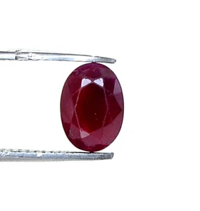 Piedra preciosa suelta Mozambique de 7x5 mm corte ovalado rubí natural certificado 1,07 quilates - Imagen 1 de 8