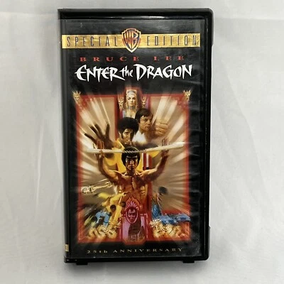 Enter the Dragon Special Edition 25th Anniversary Clamshell VHS 1998 Bruce Lee Foto 1 de 4