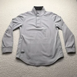 BYLT Quarter Zip Mens Medium Gray Elite Fairway Pullover Magnet Snaps Golf - Picture 1 of 15