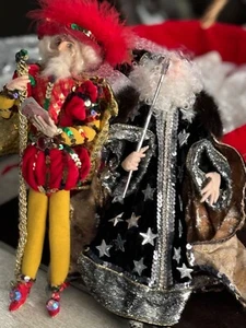 Vintage Handarbeit Kunst Figur Puppen Narr Zauberer Volkskunst - Bild 1 von 24