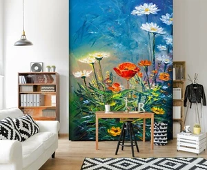 3D White Flower KE236 Jesus Religion God Wallpaper Mural Self-adhesive US Bea - Picture 1 of 11