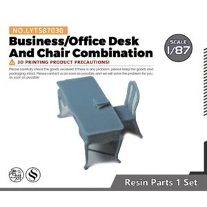 HO Scale Shipyard Display Tower Crane Business/Office Desk And Chair Combination - Picture 1 of 2