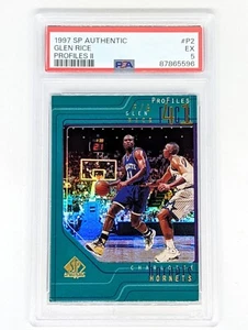 1997-98 SP Authentic Profiles II #P2 Glen Rice PSA 5 Charlotte Hornets - Foto 1 di 2