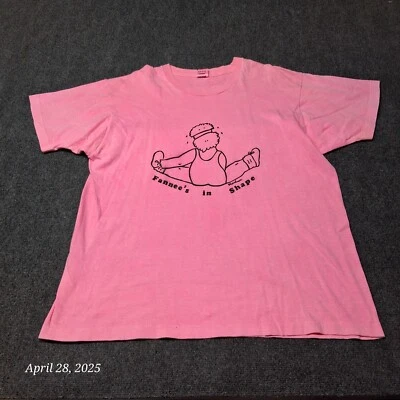 Винтажная футболка Fannee's in Shape новинка одинарный шов ярко-розовый размер XL для взрослых - Изображение 1 из 4