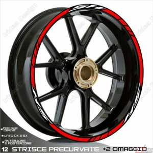 PROFILI ADESIVI SPORT CERCHIO GRAFICA STICKERS PER HONDA SH 125 150 300 BIANCO - Picture 1 of 2
