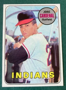 1969 JOSE CARDENAL #325 TOPPS BASEBALL CARD CLEVELAND INDIANS QUASI NUOVA BELLEZZA - Foto 1 di 2