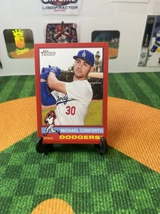 🔥 2025 Topps Heritage Michael Conforto Red Parallel Los Angeles Dodgers #297 - Picture 1 of 3