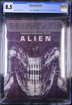 Cinefantastique 1st ALIEN Magazine COVER🔥CGC 8.5🔥VF+🔥WHITE PAGES🔥RARE GRADE - Image 1 of 2