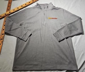 Suéter Autozone Para Hombres Mediano Gris Logo 1/4 Cremallera Empleado Camisa Bordada - Imagen 1 de 12