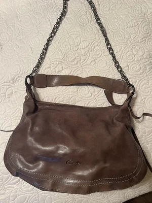 CATS Leather Shoulder Bag Brown Made In Spain Leather And Chain Straps - Image 1 of 4