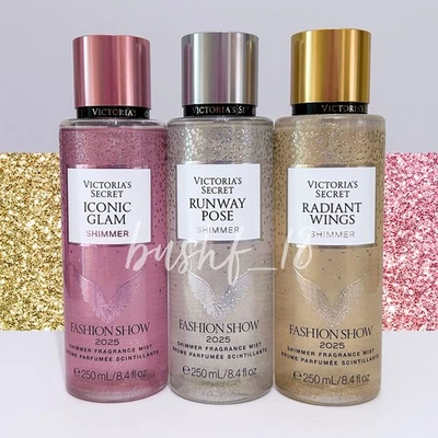 Victoria's Secret 3 piezas DESFILE DE MODA Glamour icónico, pose de pasarela, alas radiantes NIEBLA Foto 1 de 2