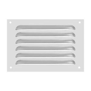 8 x 6" Aluminum Vent Cover Screen Air Grille HVAC Louvered Grill Silver Tone - Picture 1 of 7