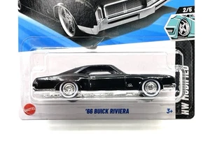 2025 Hot Wheels '66 Buick Riviera #50 (black) SUPER CUSTOM WHEEL SWAP by AEB - Picture 1 of 5