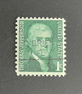 O'Brien, Florida Type 835.5 Precancel - 1 cent Jefferson - U.S. #1278 - FL - MNH - Picture 1 of 1