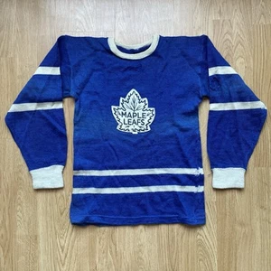 Suéter de hockey vintage años 50’s 1960’s Toronto Maple Leafs lana jersey fieltro logotipo 1 - Imagen 1 de 4