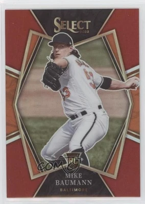 2022 Panini Select Premier Level Red Prizm /199 Mike Baumann #120 Rookie RC - Image 1 of 2