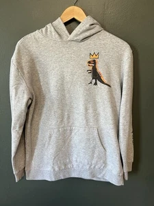 Jean Michel Basquiat Hoodie Boys XL 16 Youth Gray Pullover Sweatshirt Fleece - Picture 1 of 4
