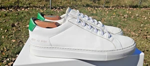 Common Projects Retro Low 'White Green' 43EU 10/10.5US 2257 w/ COA EUC $450 - Picture 1 of 12
