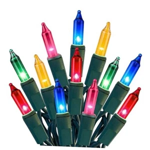  Luci di Natale 100 Conteggi Luci Stringa Albero di Natale con 21ft Multicolore - Foto 1 di 8