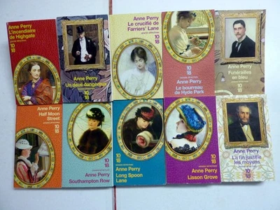 10 ENQUÊTES THOMAS PITT WILLIAM MONK ANNE PERRY ANGLETERRE VICTORIENNE 10/18 - Photo 1/2