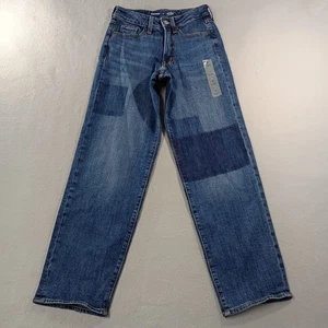 Old Navy Mid Rise OG Loose Fit Blue Denim Jeans Damengröße 0 neu ohne Etikett - Bild 1 von 6