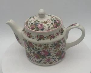SADLER OLDE CHINTZ ENGLAND FLORAL TEAPOT VINTAGE Made for Victoria's Secret - Picture 1 of 11