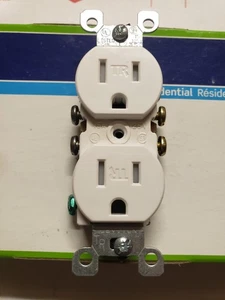 (PACK OF 10)T5320-W WHITE DUPLEX RECEPTACLE - Picture 1 of 3